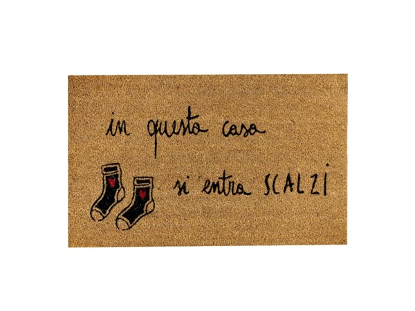 SIMPLE DAY LIVING & LIFESTYLE Zerbino In questa casa si entra scalzi, 45x75 cm
