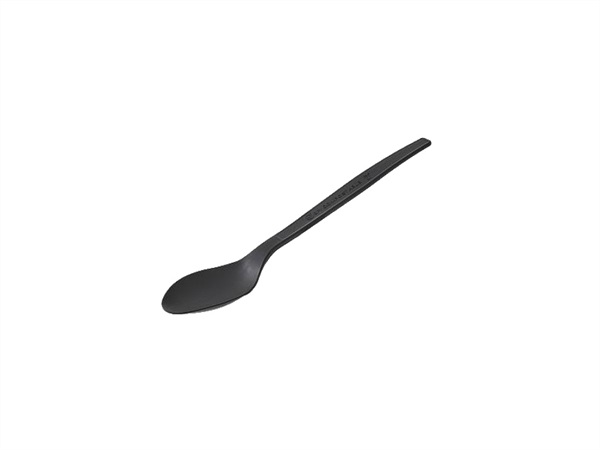 LEONE Confezione 50 cucchiai in CPLA nero - 16 cm