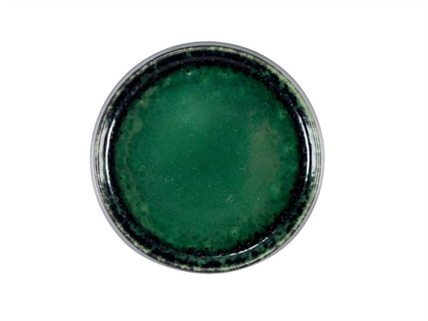 LE COQ Deimos, piatto piano nero/verde - Ø27,5 h2,5 cm