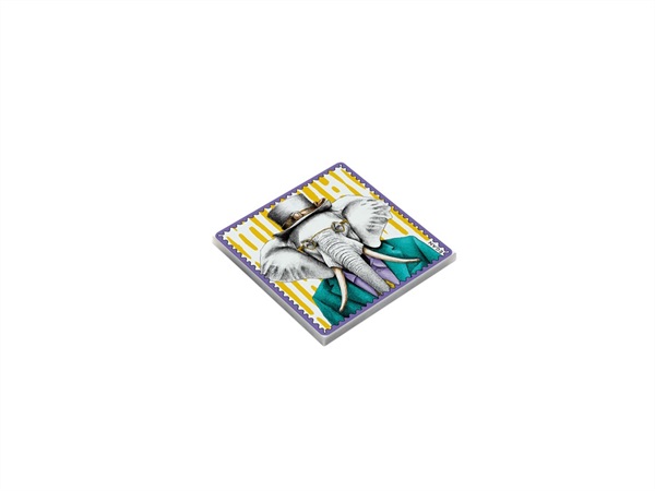 EGAN Human essence, sottobicchiere Elefante "Wisdom", 9x9 cm