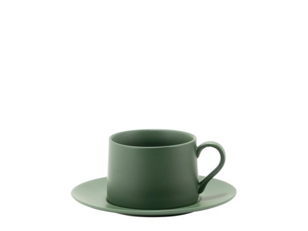 ZAFFERANO S.R.L. Levante, tazza the con piattino verde oliva 43,5 cl