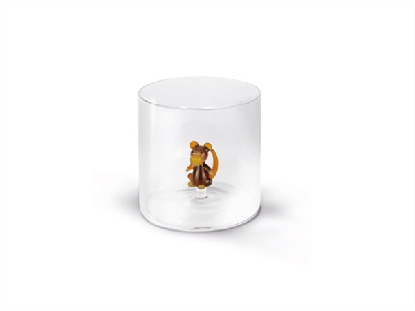 WD LIFESTYLE Bicchiere in vetro 250 ml, scimmia