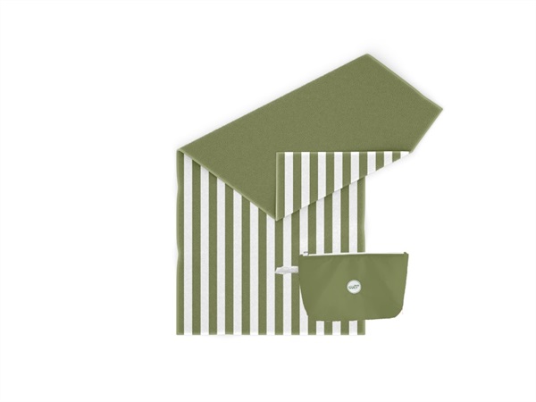WD LIFESTYLE Set pochette termica e asciugamano verde oliva