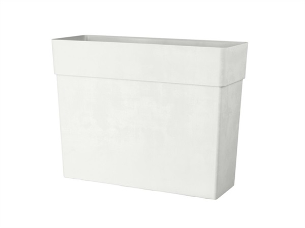 DEROMA Fence like r, vaso bianco con ruote 78 cm