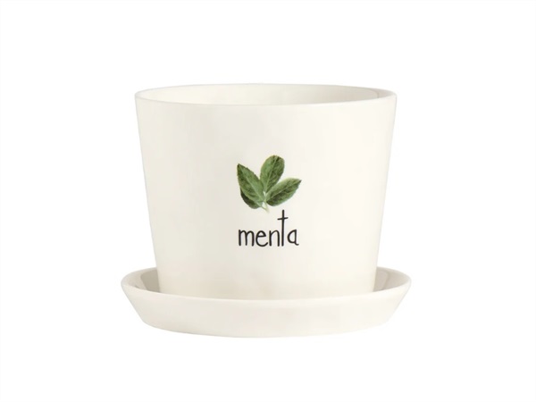 SIMPLE DAY LIVING & LIFESTYLE Vaso Menta con sottovaso