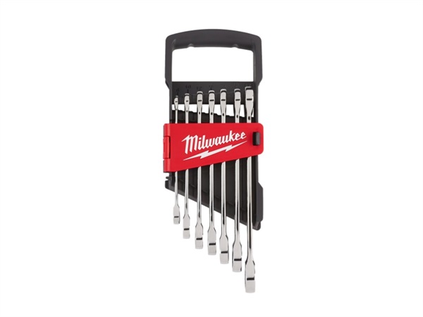 MILWAUKEE Set metrico chiavi combinate a cricchetto MaxBite - 7 pezzi