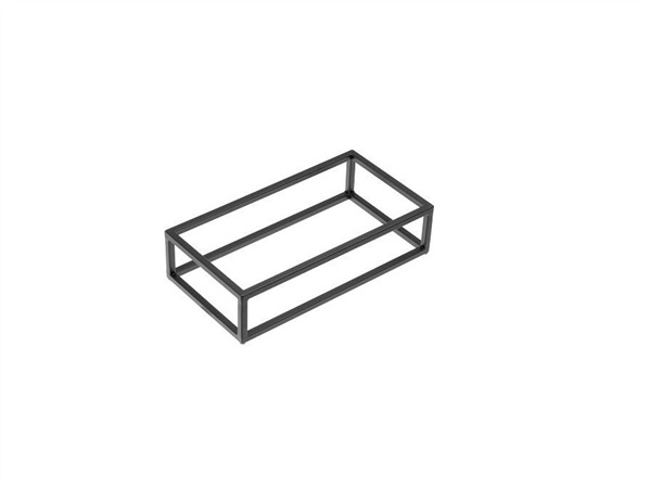 LEONE Stand per buffet nero in metallo - gn 1/1 53x32,5x8 cm cm