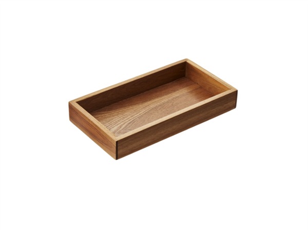LEONE Supporto per vassoio acacia - 32,5x17,6x5h cm