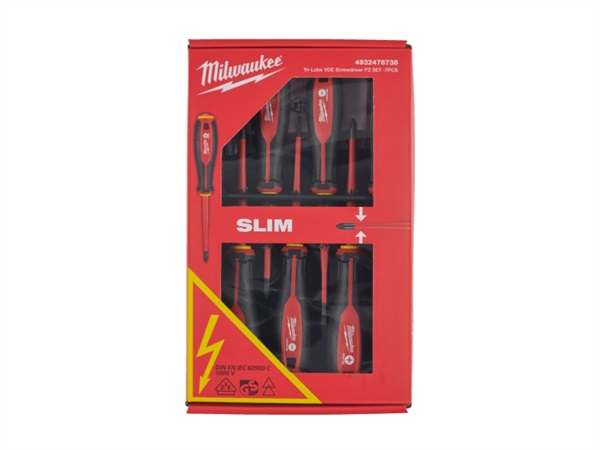 MILWAUKEE Set giraviti isolati Pozidrive 1000V - 7 pezzi
