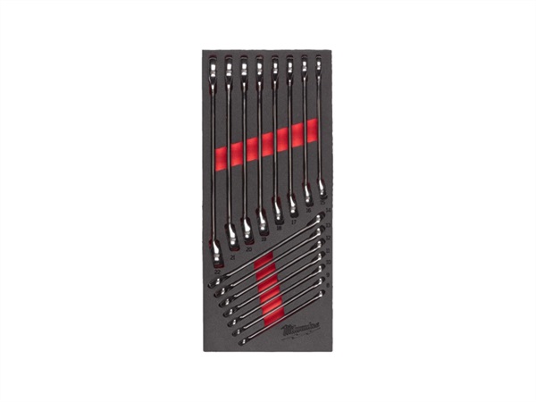 MILWAUKEE Set di chiavi combinato MaxBite in modulo morbido - 15 pezzi