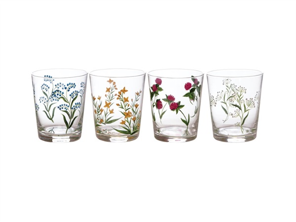 LIVELLARA S.R.L. Ancora più flora, set 4 bicchieri