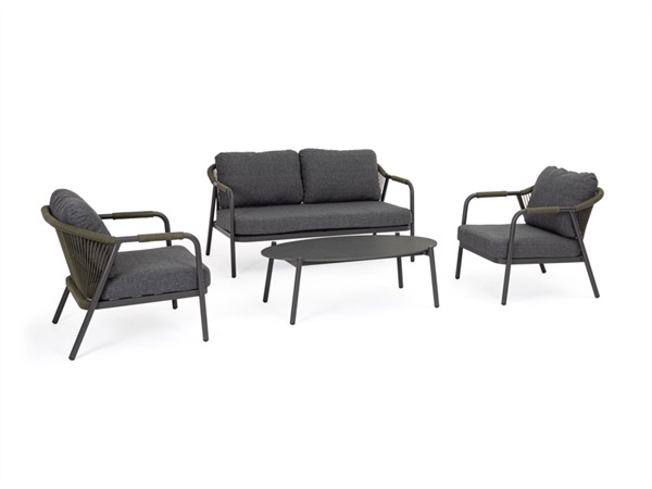 BIZZOTTO SET SALOTTO C-C MIRAVET ANTRACITE/VERDE