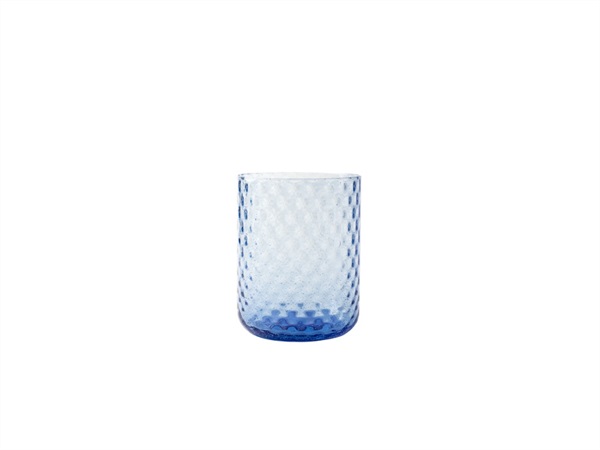 TABLE TOP PORCELLANE SAS Bicchiere vetro soffiato, 350 ml blu