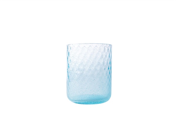 TABLE TOP PORCELLANE SAS Bicchiere vetro soffiato, 350 ml acquamarina