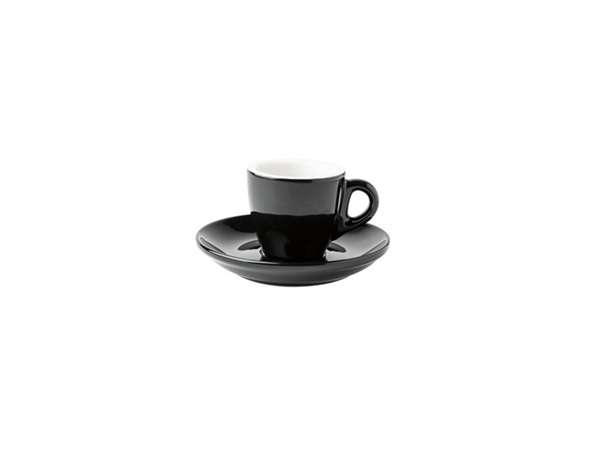 TABLE TOP PORCELLANE SAS Costarica, Tazza Caffe' Con Piattino Nera
