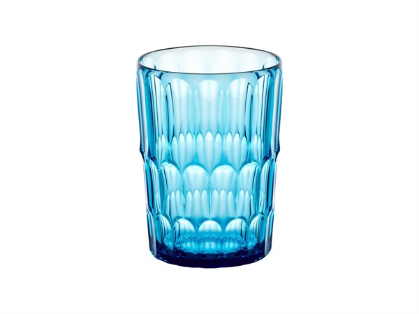 FRATELLI GUZZINI S.P.A. Vanity, bicchiere alto decoro N°2 480 cc - Azzurro mare