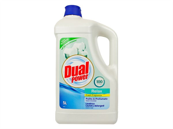 DUAL POWER DUAL POWER DETERSIVO BUCATO LAVATRICE PROFESSIONAL RELAX 100 LAVAGGI 5 LT