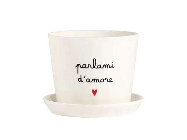 SIMPLE DAY LIVING & LIFESTYLE Vaso Parlami d'amore con sottovaso