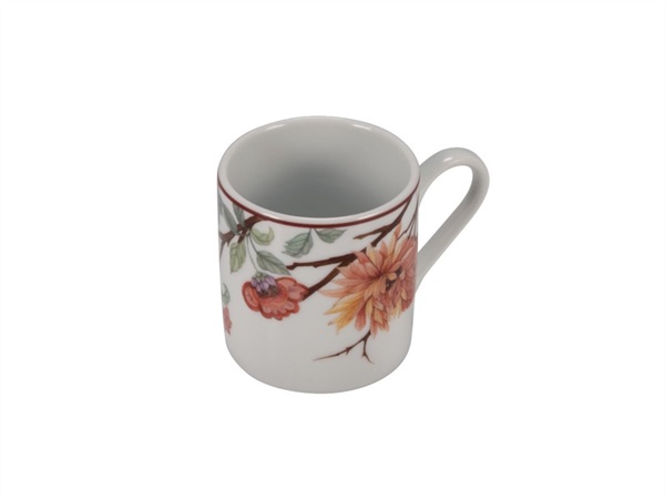 LE COQ Kepos, tazza caffè bianco con fiori - 10 cl