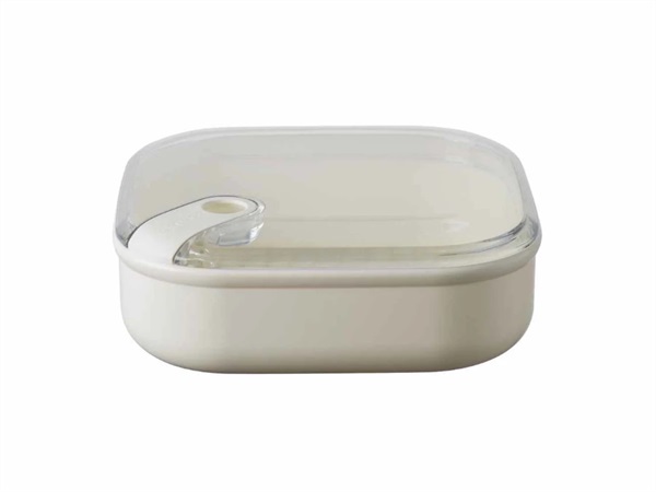 OMADA Pull box, contenitore quadrato per alimenti 19,5x19,5xH6,7 cm avorio