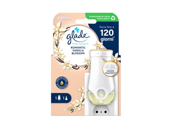 GLADE GLADE ELECTRIC ESSENTIAL OIL DIFFUSORE + RICARICA ROMANTIC VANILLA BLOSSOM 20 ML