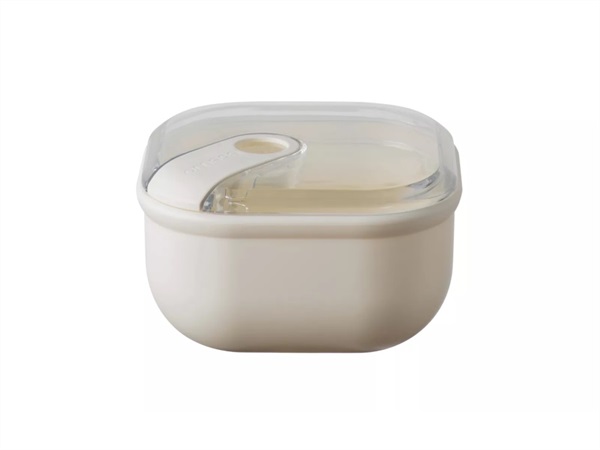OMADA Pull box, contenitore quadrato per alimenti 16x16xH8,7 cm avorio