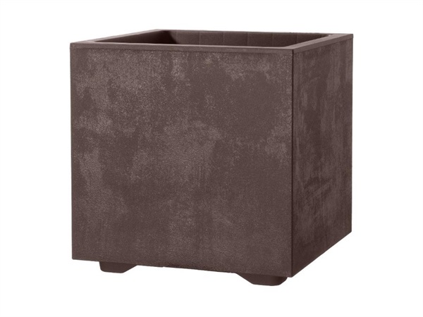 DEROMA Millennium Vaso Cubo Brownstone con ruote R 49 cm
