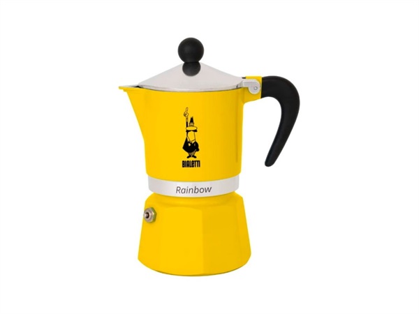 BIALETTI INDUSTRIE RAINBOW MOKA GIALLA 3 TAZZE