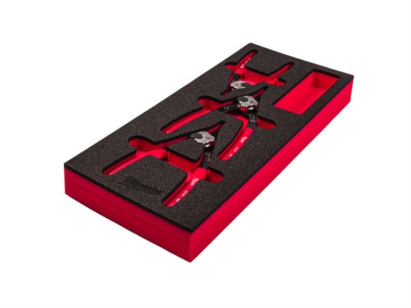 MILWAUKEE Set di pinze per anelli elastici in modulo morbido - 3 pezzi