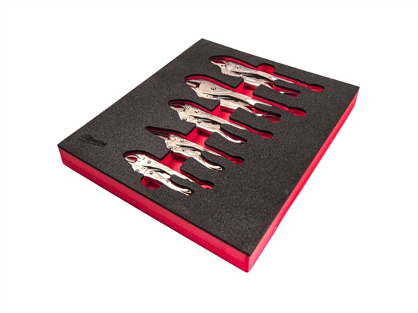MILWAUKEE Set pinze autobloccanti in modulo morbido - 5 pezzi