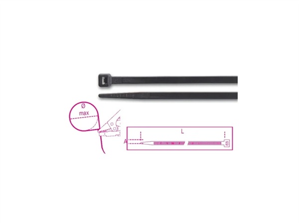 BETA UTENSILI Confezione 100 Fascette in nylon, 30 cm