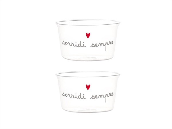 SIMPLE DAY LIVING & LIFESTYLE Set 2 coppette Sorridi sempre