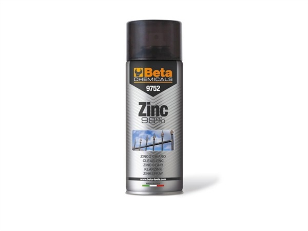 BETA UTENSILI Confezione da 12 spray Zinco chiaro 9752, Zinc 98%, 400 ml