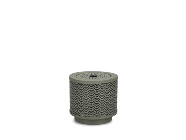 BIZZOTTO Akira, fontana tonda con led, verde salvia, Ø25x23h cm