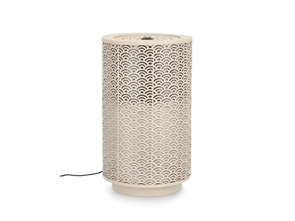 BIZZOTTO Akira, fontana cilindrica con led, beige, Ø30x51,5h cm