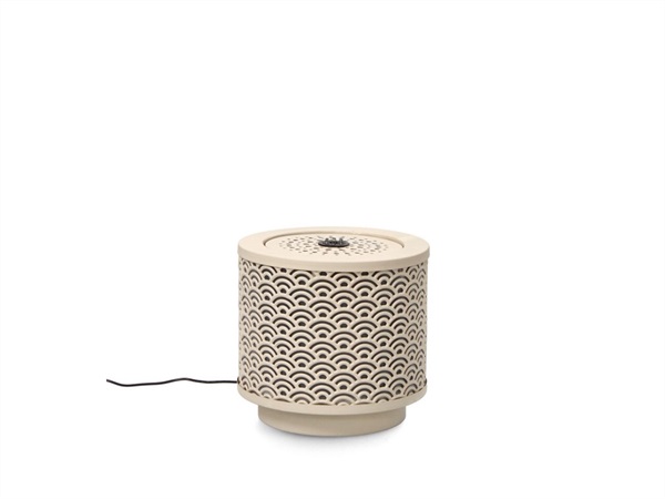 BIZZOTTO Akira, fontana tonda con led, beige, Ø25x23h cm