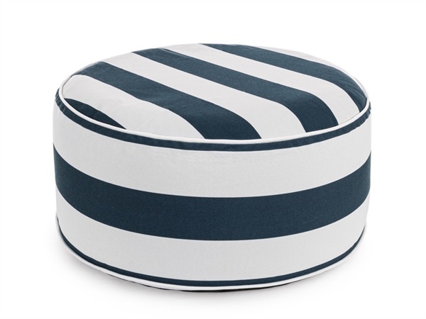 BIZZOTTO Pouf righe gonfiabile bianco/blu