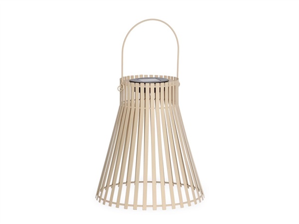 BIZZOTTO Estel, lanterna solare svasata, beige, h. 26 cm