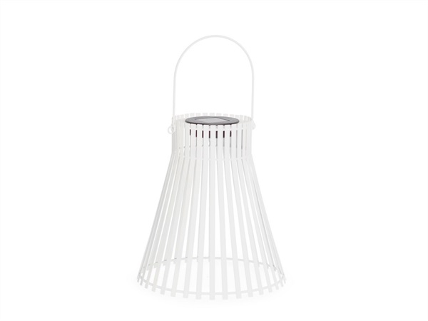 BIZZOTTO Estel, lanterna solare svasata, bianco, h. 26 cm