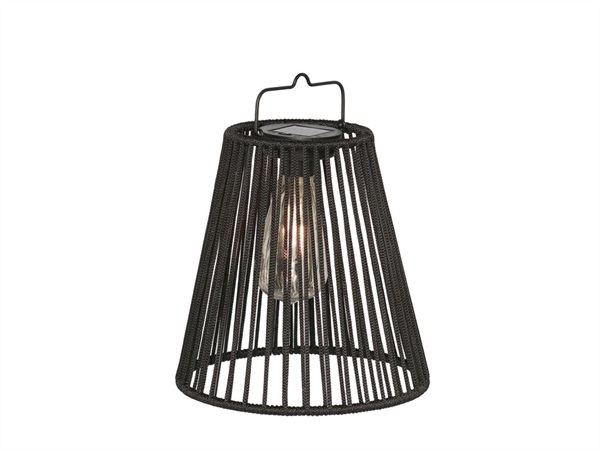 BIZZOTTO Nikhita, lanterna solare svasata, nero, Ø 21,5 cm