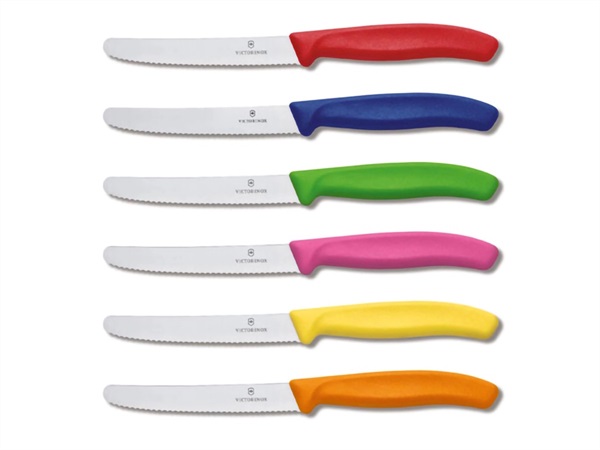 VICTORINOX Set 6 coltelli da tavola swiss classic con manici colorati
