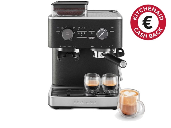 KITCHENAID Macchina per caffè espresso semi-automatica con macinacaffè - Ghisa Nero