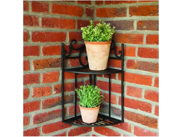 ESSCHERT DESIGN Etagere ad angolo in ferro richiudibile