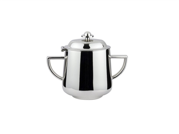 ILSA Impero, Zuccheriera con coperchio a cerniera e 2 manici in acciaio inox - 150 g