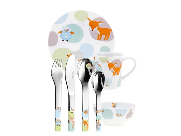 MEPRA S.P.A. Woody, set 7 stoviglie per bambini