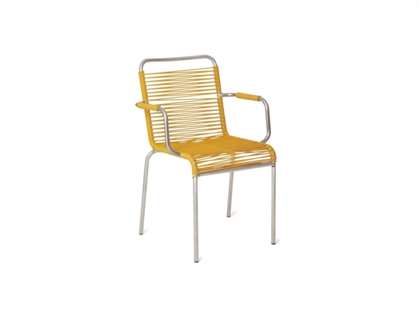 FIAM S.P.A. Mya spaghetti, sedia con braccioli giallo