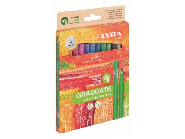 LYRA Graduate art-tip, pennarelli acquerellabili, 12 pezzi