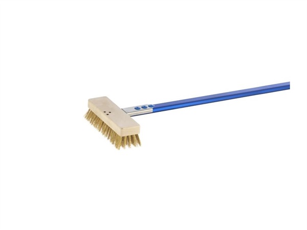 GI.METAL Azzurra, spazzola bassa forni elettrici manico 120