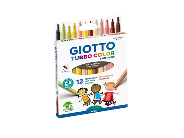 GIOTTO Turbocolor, pennarelli punta fine, 12 pezzi