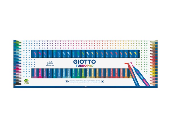 GIOTTO Turbopro, pennarelli doppia punta, 30 pezzi
